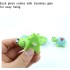 4Pcs Mini Turtles Figurine Cute Tortoise Rear View Mirror Decorations Car Dashboard Decor Self-Adhesive Desktop Plant Pot Ornaments