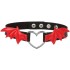Tgirls Faux Leather Choker for Women Punk Gothic Bat Wing Heart Collar Necklace for Halloween Cosplay Club Party