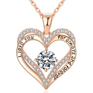 18K Rose Gold Necklaces for Women Birthday Gifts for Women Jewelry for Women Birthday Gifts for Wife Girlfriend Daughter Wife Birthday Gifts for Anniversary Mothers Day Christmas Valentines Gifts